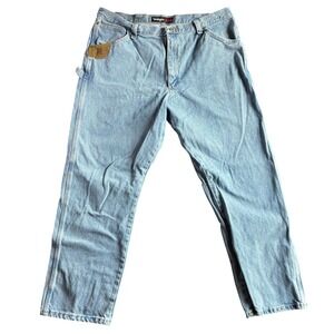Wrangler Riggs Workwear Carpenter Jeans Blue Denim Mens‎ Size 42x32